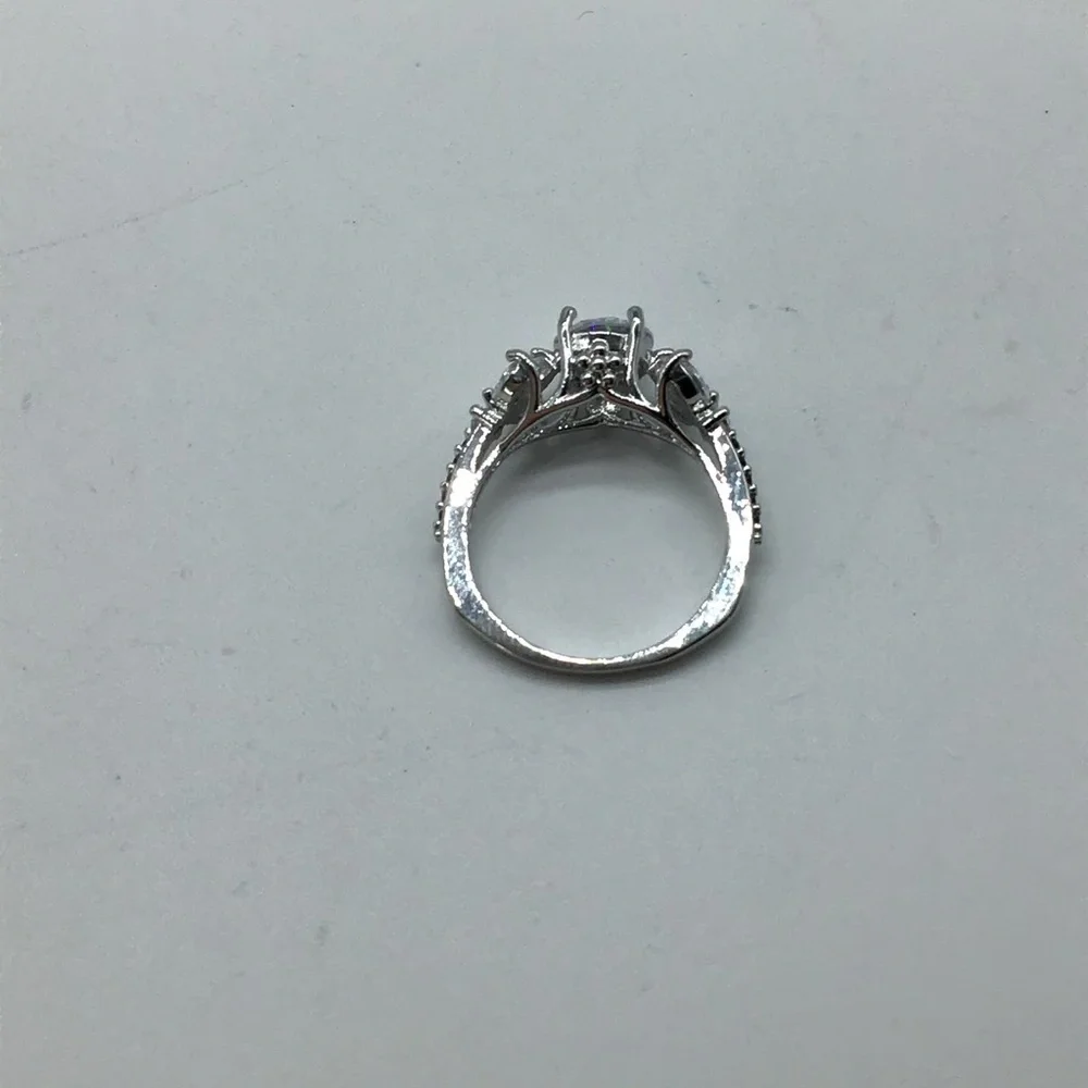 New white crystal fashion engagement ring size 7 - Picture 7 of 16